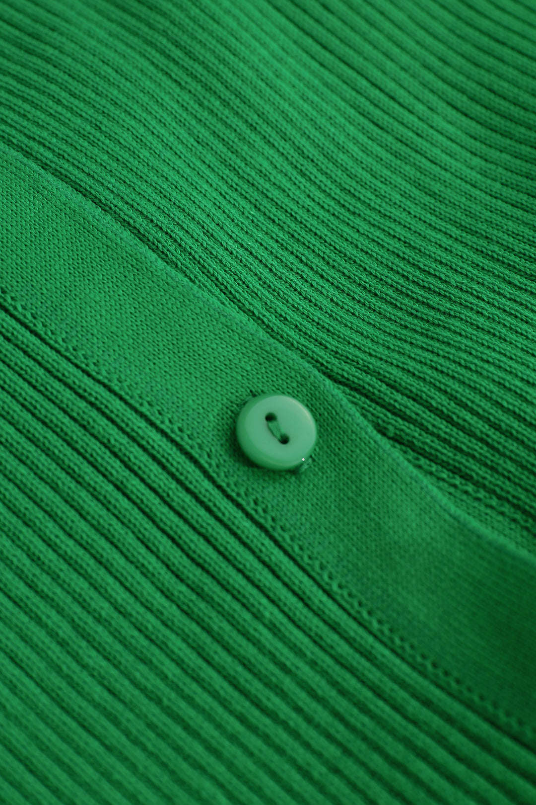 Rib Knit Polo Collar Button Front Flared Cuff Maxi Dress