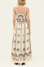 Palmilla Botanical Peplum Linen Matching Set