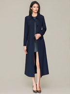 Women's Trench Coat Fashion Polyester Turndown Collar Sash Long Sleeves