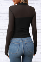 Mock Neck Long Sleeve Top