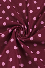 Polka Dot Square Neck Spaghetti Strap Bodycon Maxi Dress