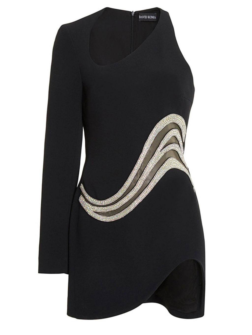 Lathan One Shoulder  Bandage Dress In Black