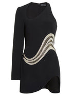 Lathan One Shoulder  Bandage Dress In Black