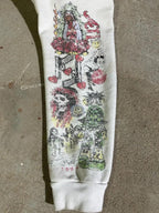 Graffiti Printed Gothic Hoodie