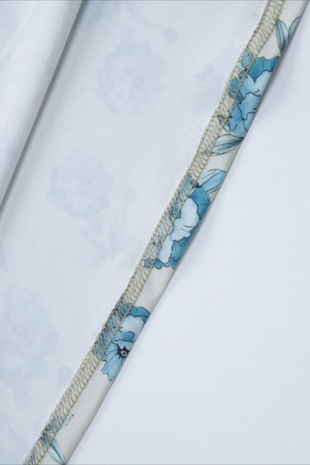 Blue Spaghetti Strap Sweetheart Corset Toile Floral Print A-Line Maxi Dress