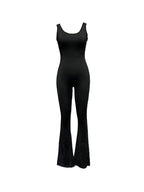Solid Cutout Backless Jumpsuit
