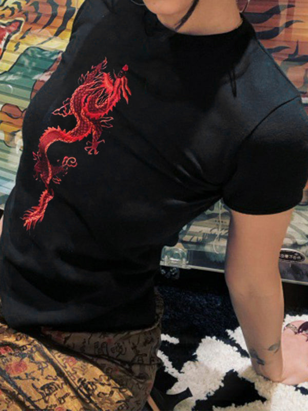 Dragon Print Short Sleeve Tee
