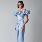 Off-Shoulder Ruffle Gown