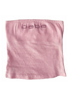 Letter Rhinestone Print Bandeau Top