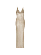 Knitted Cutout V Neck Cover Up Dress