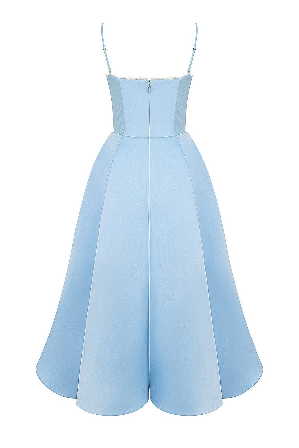 Lorraine Premium Strapless V Neck Sleeveless Tutu Maxi Dress Designer Edit