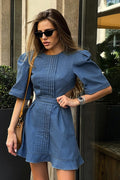 Vintage Cutout Denim Dress