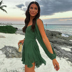 Solid Color Slim Fit Short Dress for Women