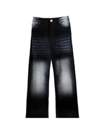 Washed Ombre Dangle Boyfriend Jeans