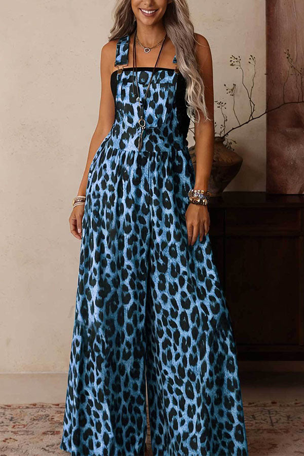 Electra Cheetah Wide-Leg Jumpsuit