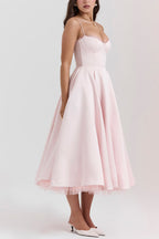 | Strapless V-neck Sleeveless Maxi Dress