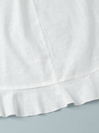 Pure Cotton Lapel Hip-hugging Shirts Mini&Short Dresses
