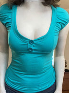 Bubble Sleeve Short Sleeve Tee