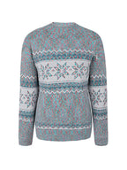 Snowflake Jacquard Mock Neck Sweater