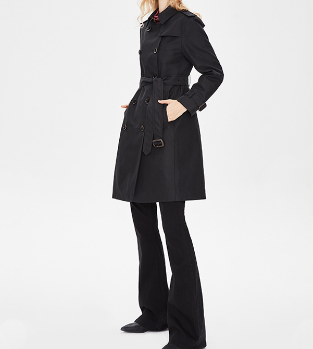 Khaki Double-Breasted Coat