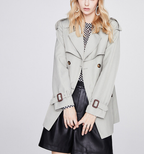 Double Breasted Short Trench Coat