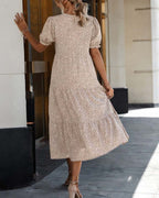 Rosalía Timeless Dress with Puff Sleeves Evening Wear Edit