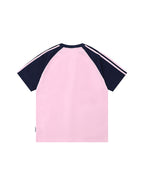 Contrast Stripes Oversized Short Sleeve Tee