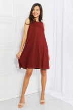 Zenana Swing into Spring Full SIze Sleeveless Dress
