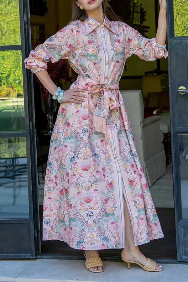 The Exclusive Patterned Shirt Dress – Belted Silhouette