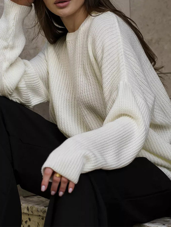 | Oversize sweater in warm color