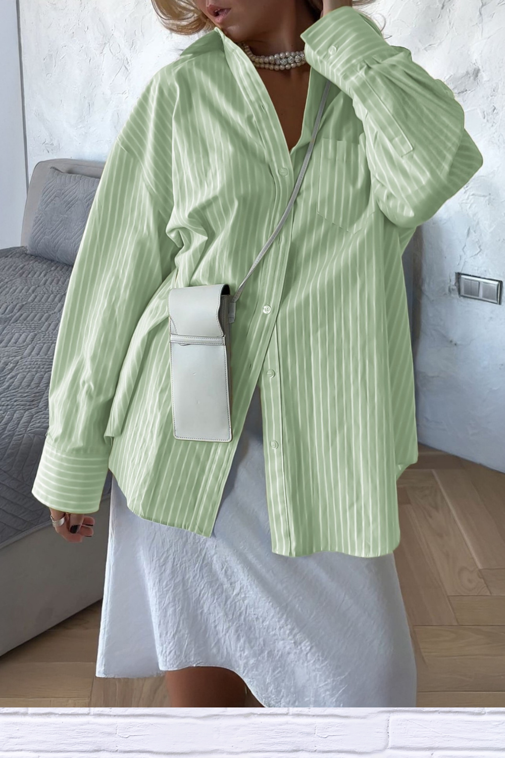 Effortless Cool _ Oversized Striped Button-Down Shirt