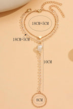 Minimalist Heart Pendant Finger Bracelet