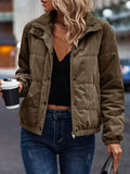 | Fluffy Cord Coat Jacket