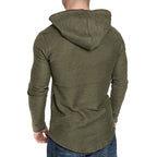 Men's Textured Solid Color High Quality Pullover Hoodies