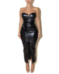 LINDA PLEATHER DRESS
