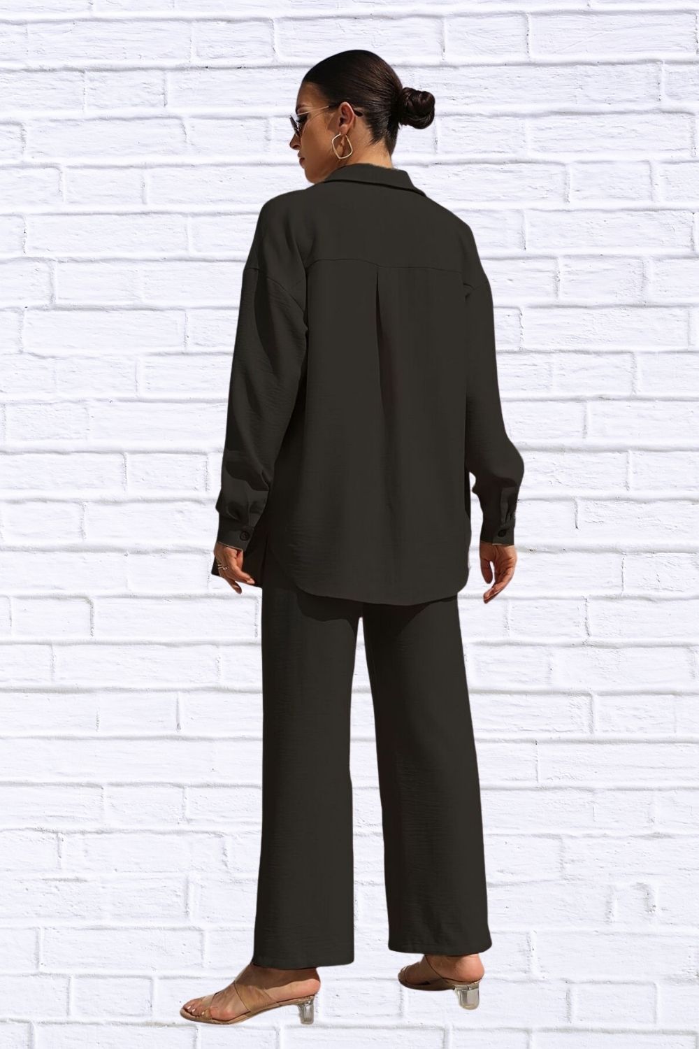 Button Up Shirt & Pants Set | Women__ Matching Outfit