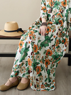 Relaxed Fit Floral Loose Smock Dress