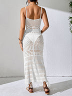Hollow Tassel Knitting V-neck Camisoles Cover Ups