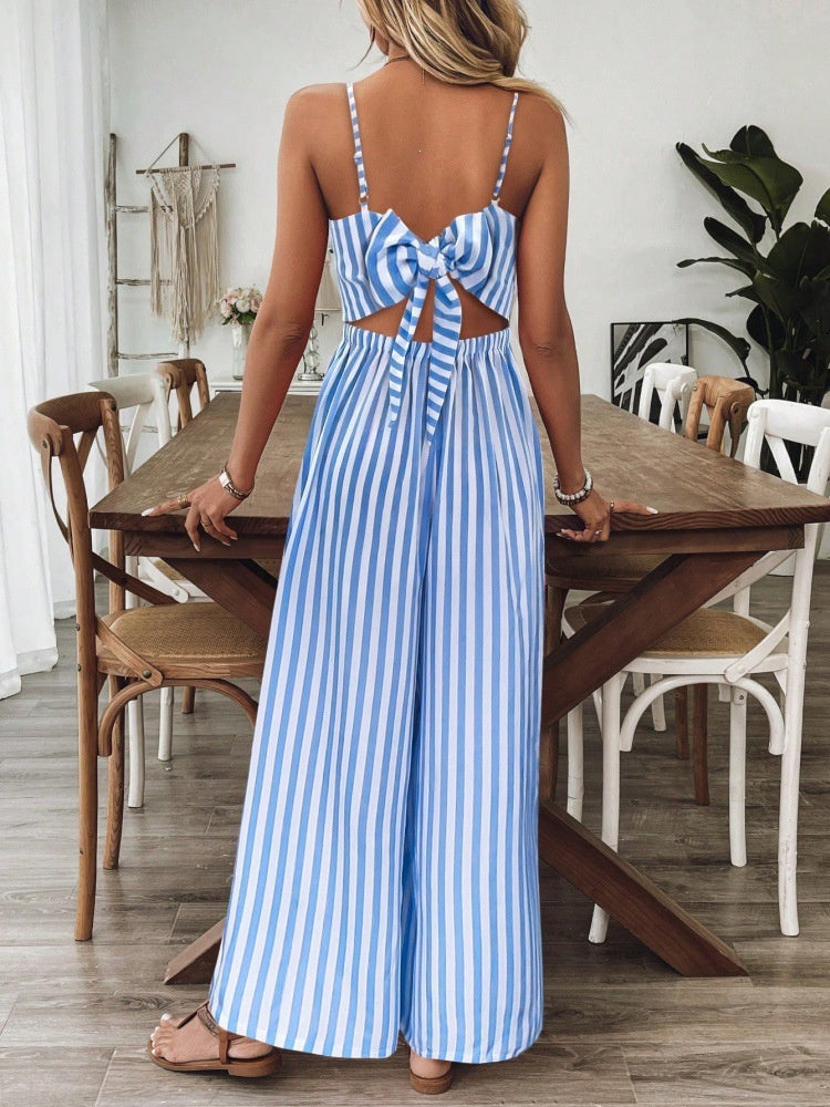 Retro Print Loose Jumpsuit