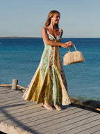 Floral Vacation Splicing Grace Parties Maxi Dresses