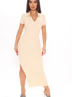 Backless Slit Maxi Dresses