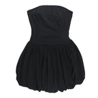 Strapless Princess Seam Gathered Skirt Fit and Flare Mini Dress