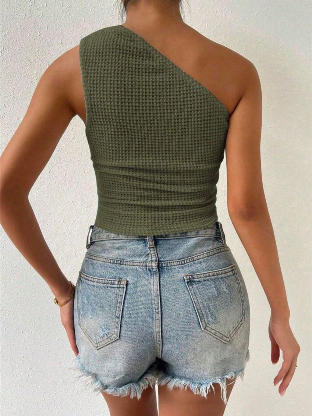Sloping Shoulders Irregular Hem Tank Tops&Camis