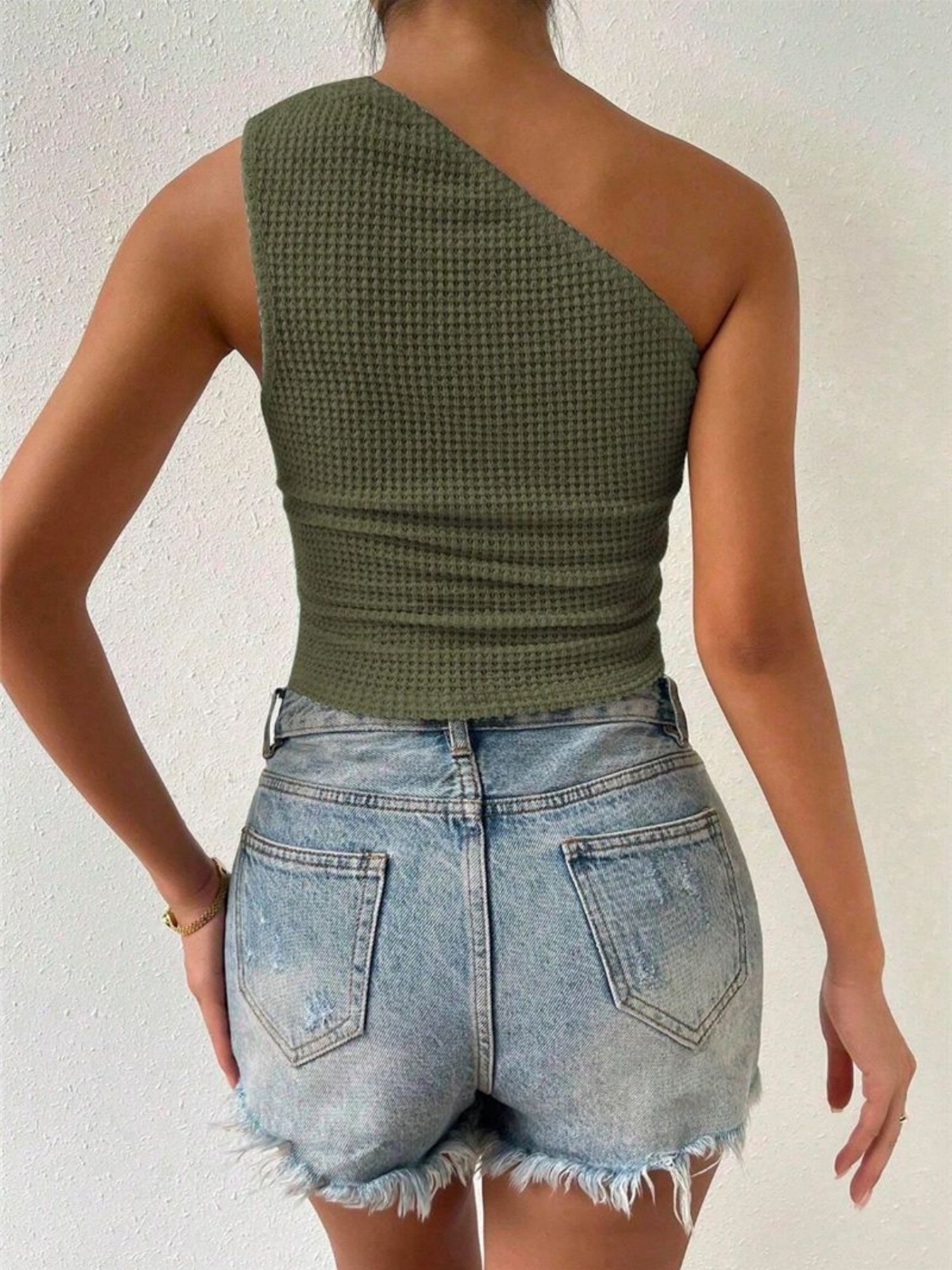 Sloping Shoulders Irregular Hem Tank Tops&Camis