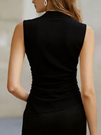 Kink Temperament Commuting Pleated Jacket Tank Tops