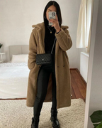 | Long teddy coat