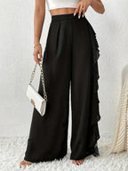 Ruffle Lace Stitching Perspective Pants