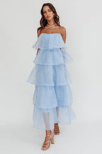 Estefanía Timeless Sunlit Ruffle Cascade Dress Elevated Occasion Wear