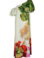 Off-shoulder Floral Print Maxi Dress For Vacation