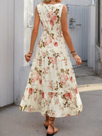 Trim Printed Maxi Dresses
